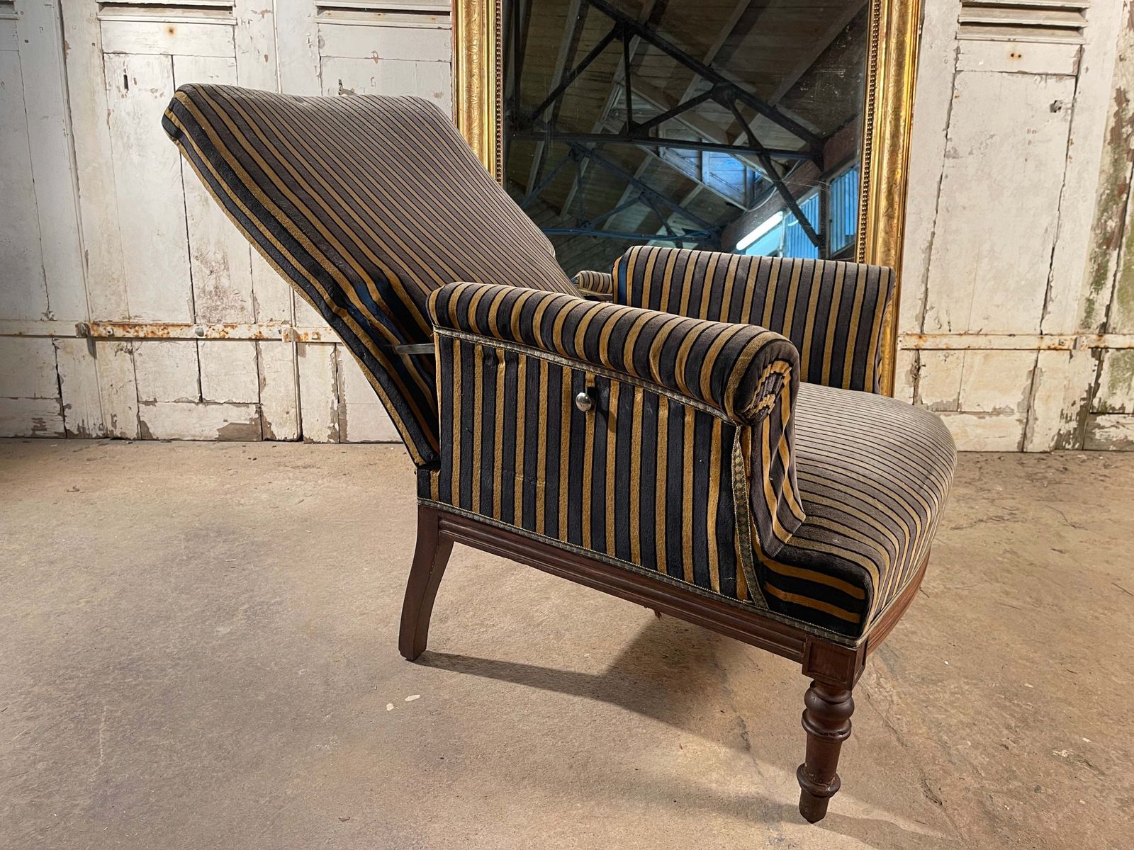 Rare Antique French Napoleon III Recliner Armchair photo 595.0