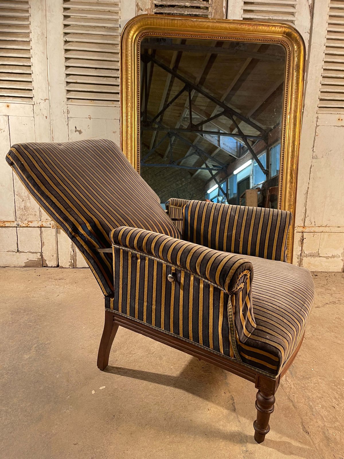 Rare Antique French Napoleon III Recliner Armchair photo buy
