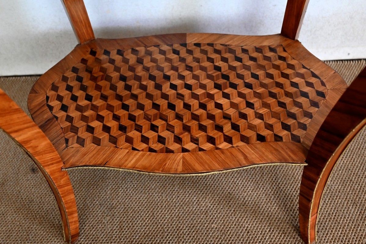 photo vintage Planter In Marquetry, Louis XV Style, Napoleon III Period   Mid 19th Century