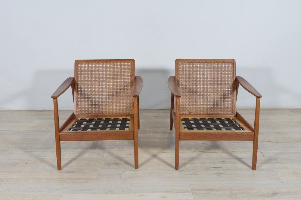 USA 247 Lounge Chairs By Folke Ohlsson For Dux, 1960s, Set Of 2 photo vintage