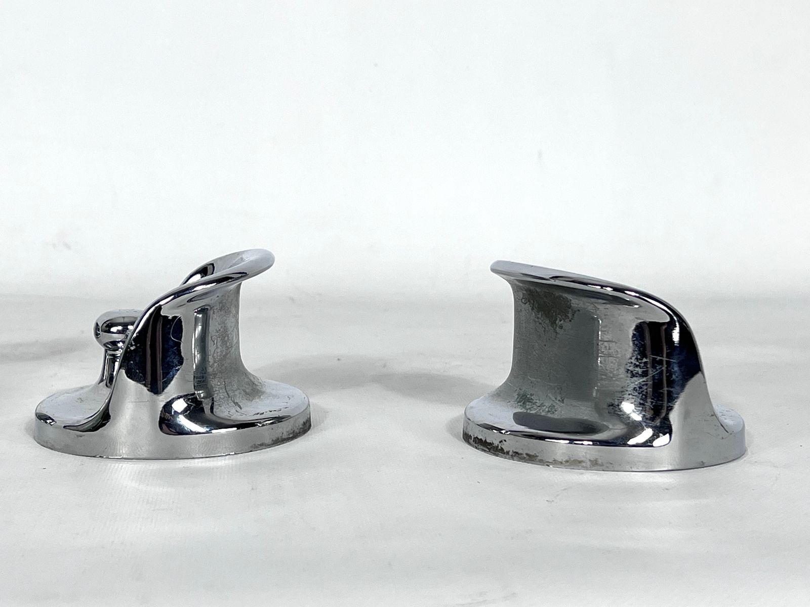 Mid Century Modern Set Of Three Chrome Plastic Coat Hangers Olaf Bohr 1960s photo for sale