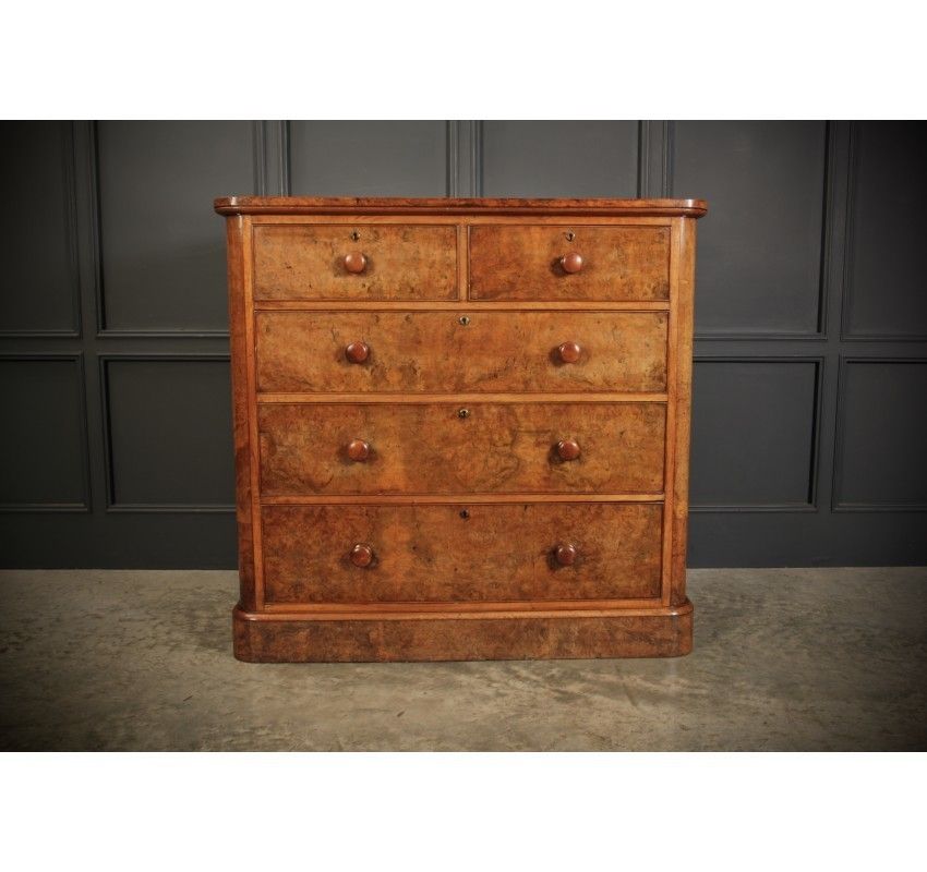 Victorian Burr Oak Chest Of Drawers photo Furniture