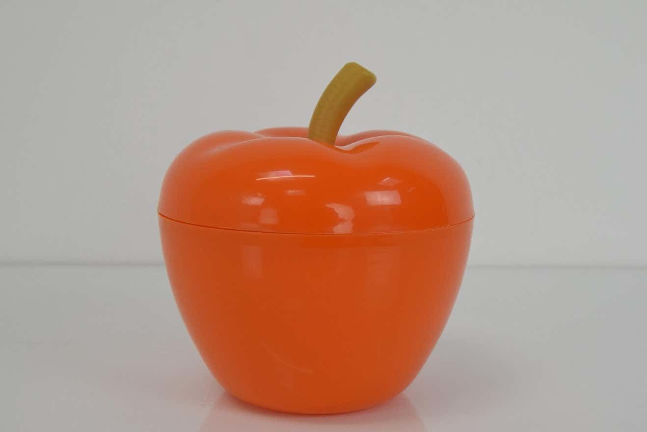 Mid Century Plastic Box,Apple,1970's. photo for sale