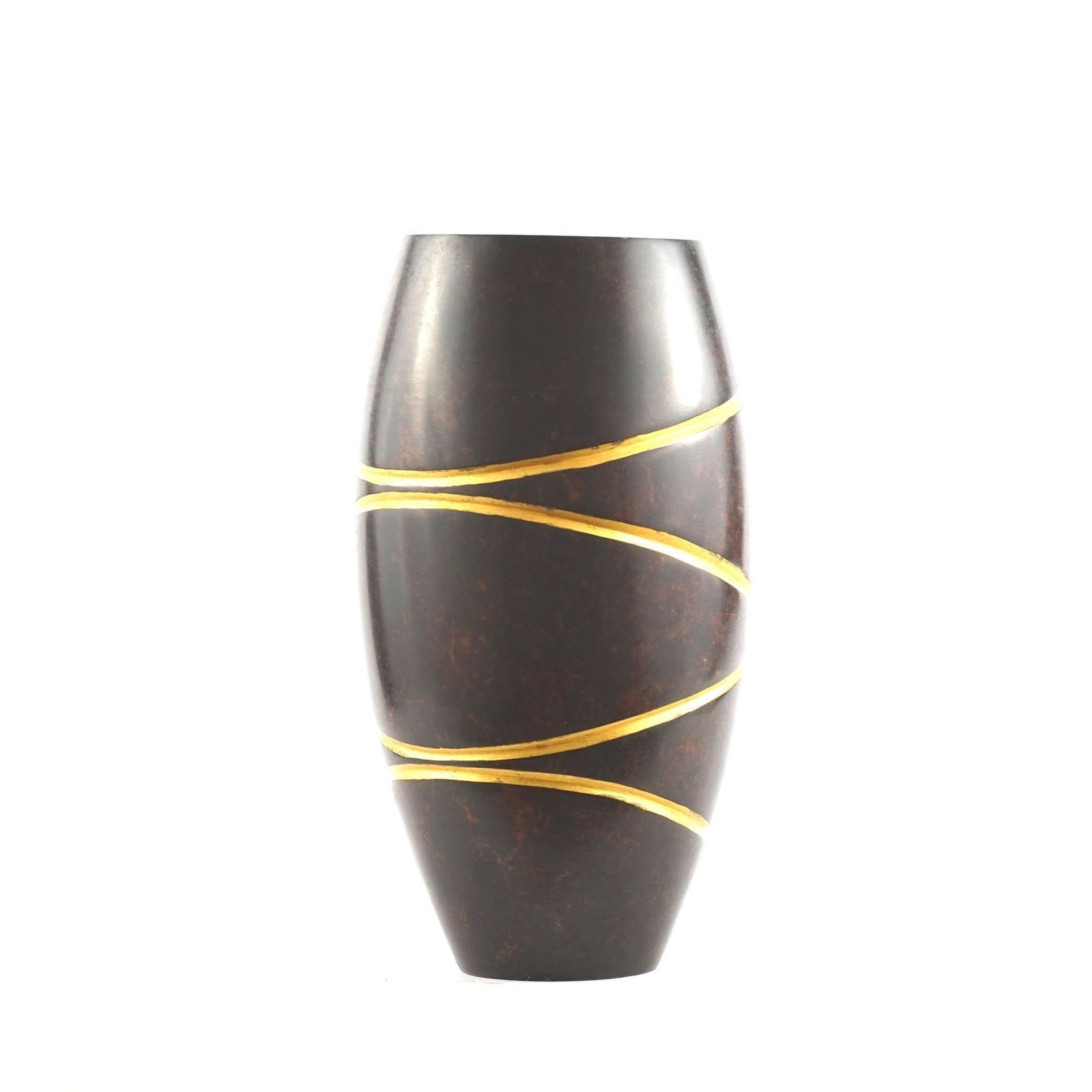 Bronze Vase With Gilt Detail, Circa 1960