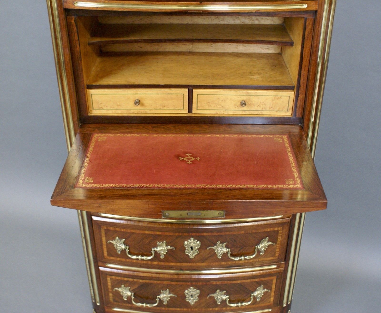 An Attractive French Rosewood Secretaire Chest photo Furniture