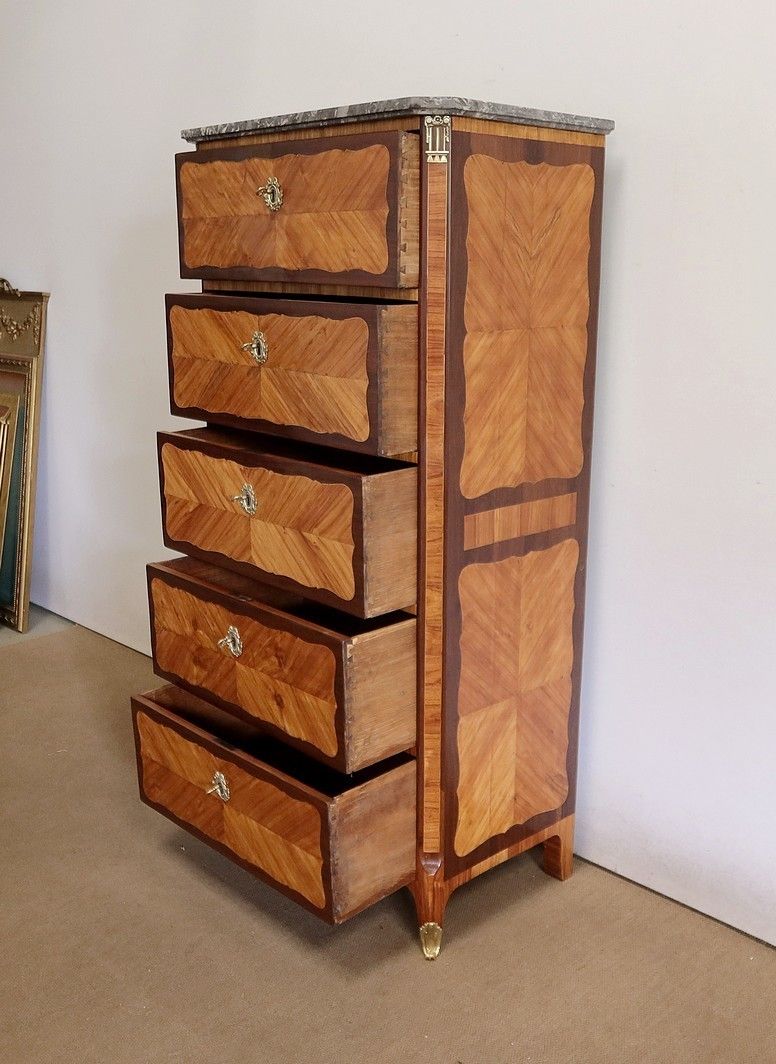 Chest Of Drawers In Precious Wood, Louis XV Period – 18th Century photo Furniture