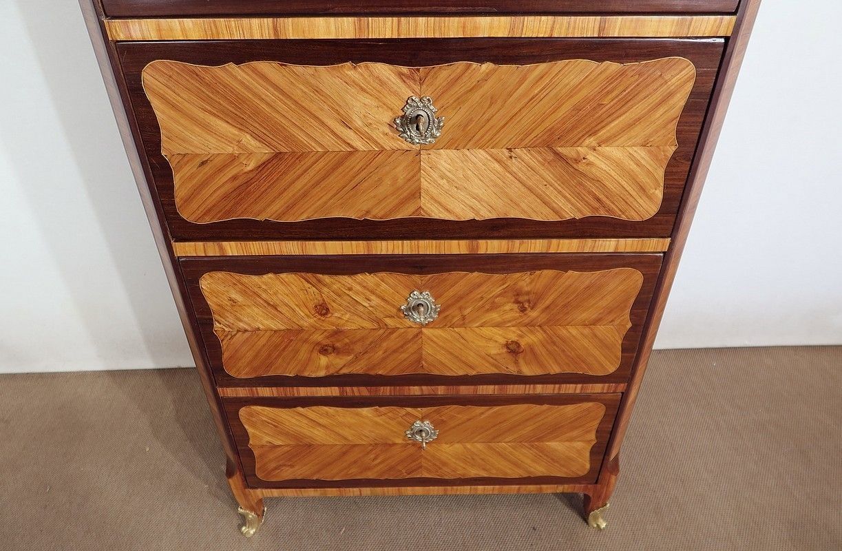 Furniture Chest Of Drawers In Precious Wood, Louis XV Period – 18th Century photo