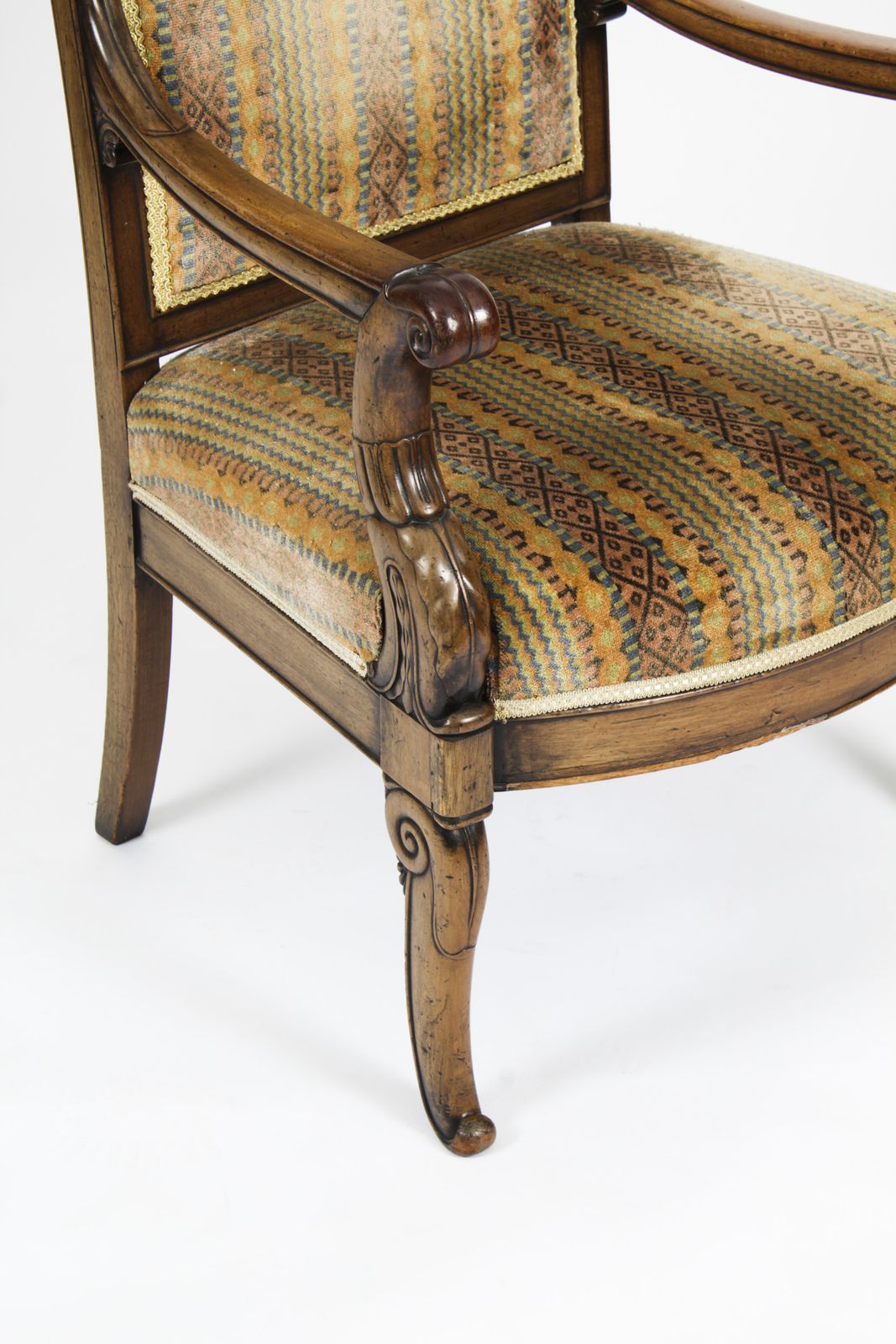 Antique Pair French Empire Armchair Fauteuils C.1880 19th C photo buy