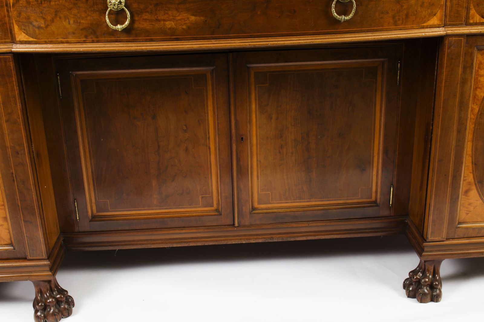 Furniture Edwardian Sheraton Revival Mahogany Sideboard  19th C photo