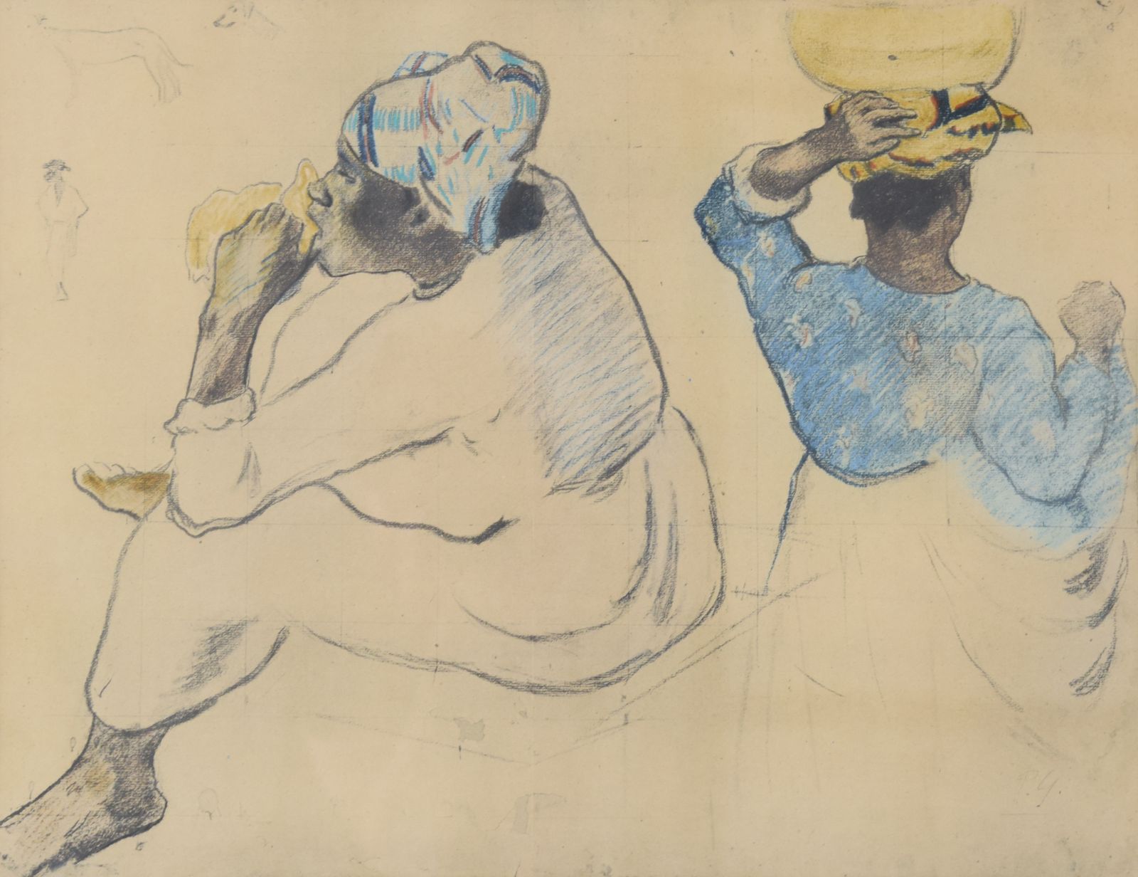 Framed Collotype Print Of Paul Gauguin's 'Martinican Women, 1887'