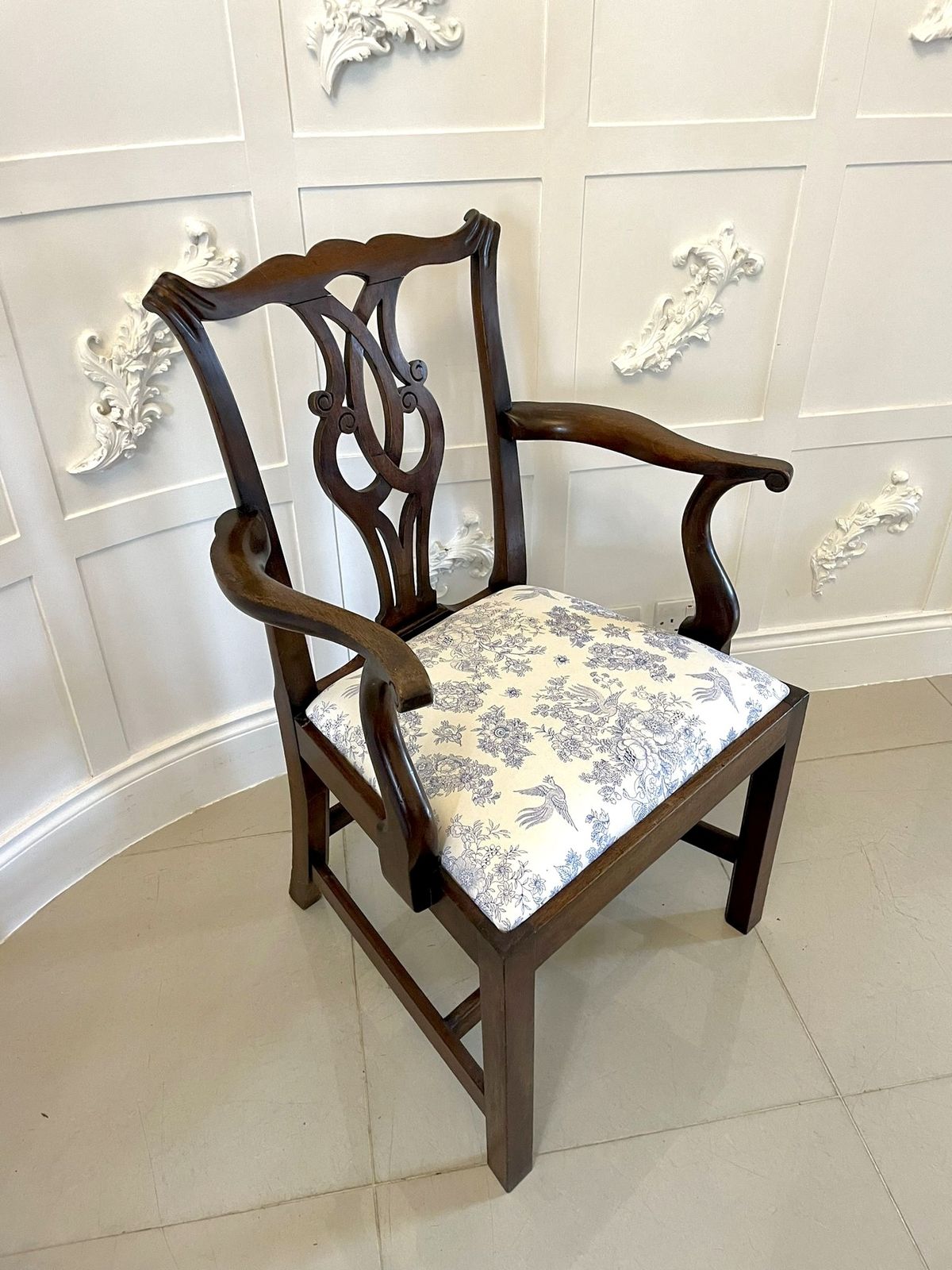 Furniture Antique Mahogany 19th Century Desk Chair photo