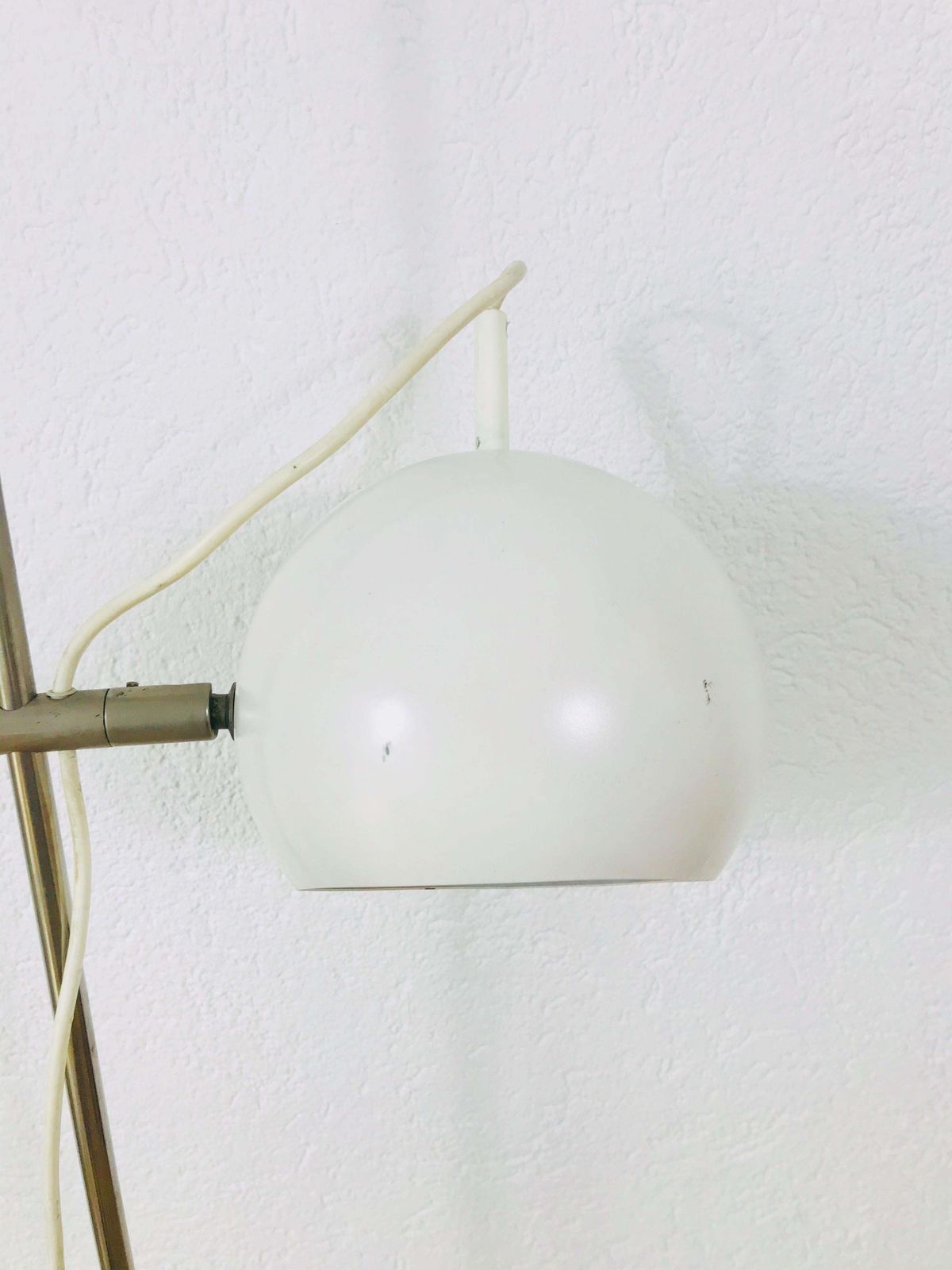 Midcentury White Floor Lamp In The Style Of Joe Colombo, 1960s photo Lighting