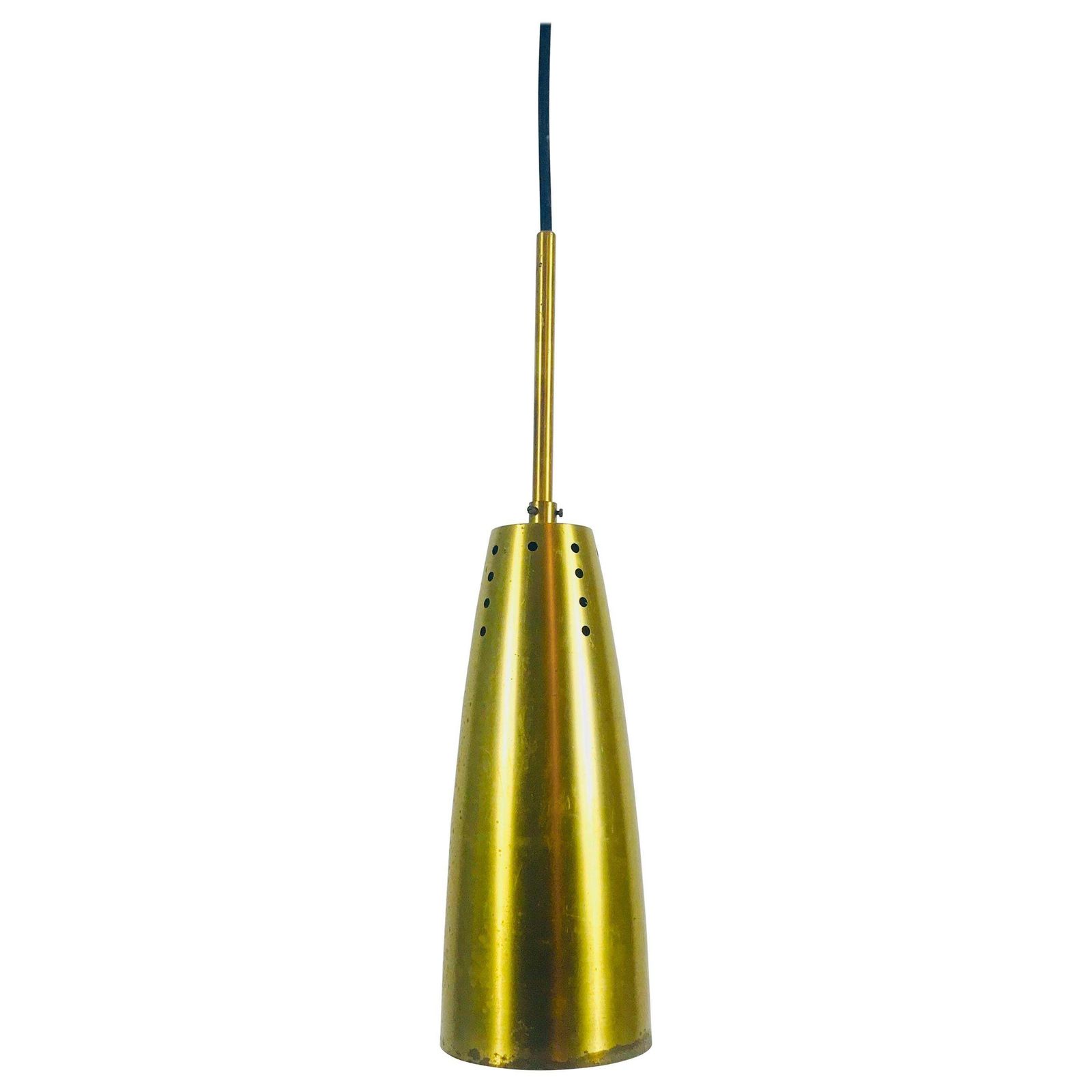 photo furniture 1 Of 5 Full Brass Mid Century Modern Pendant Lamps, 1950s, Germany