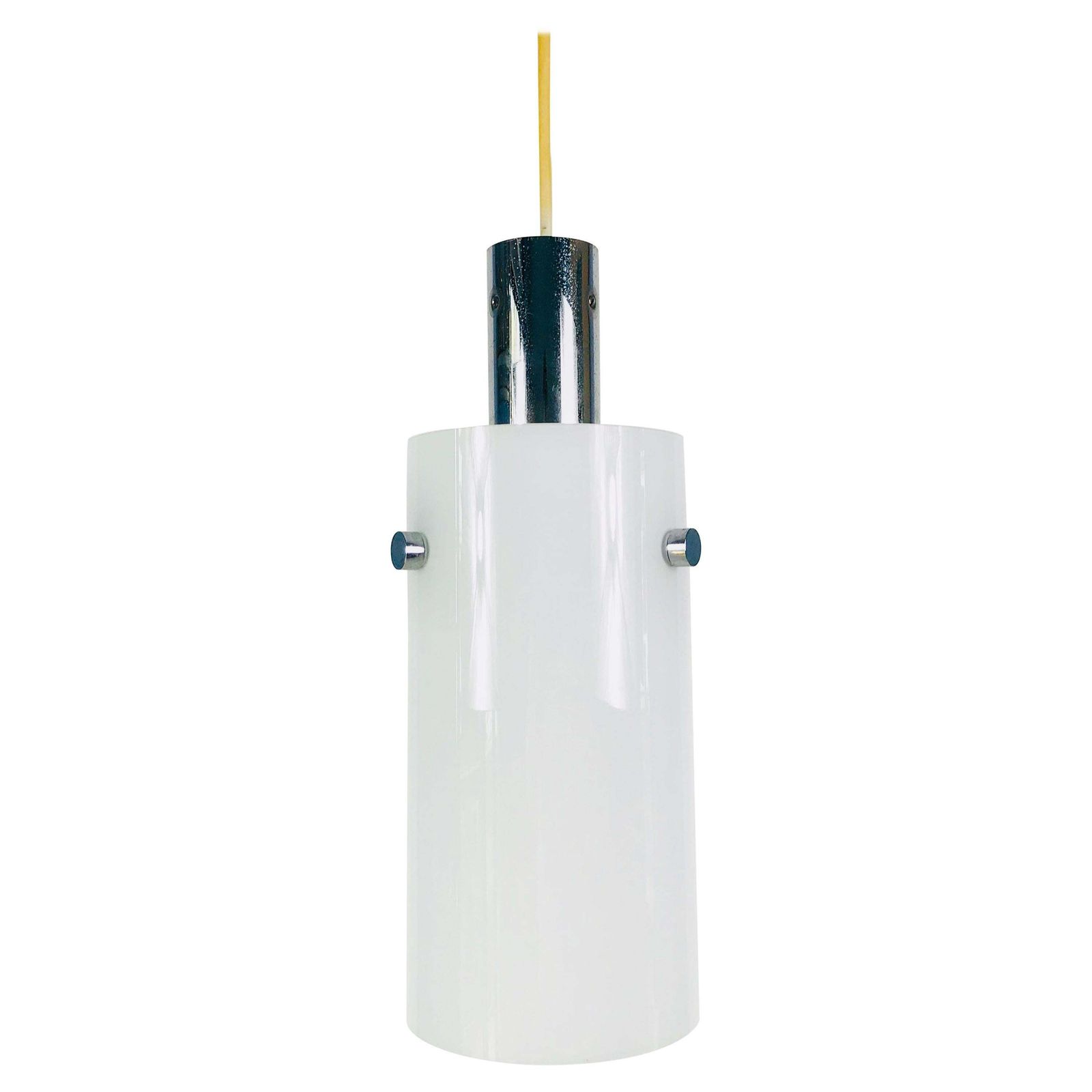 Rare Opaline Glass Pendant Lamp By Limburg, 1970s