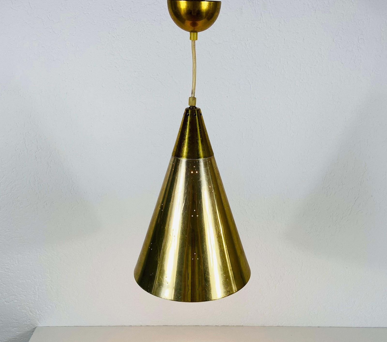 Polished Brass Pendant Lamp In The Style Of Paavo Tynell, 1950s photo 752.0