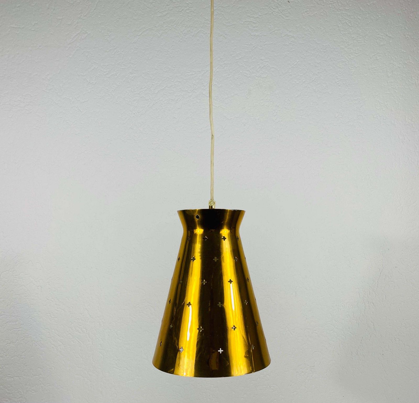 Polished Brass Pendant Lamp In The Style Of Paavo Tynell, 1950s photo furniture