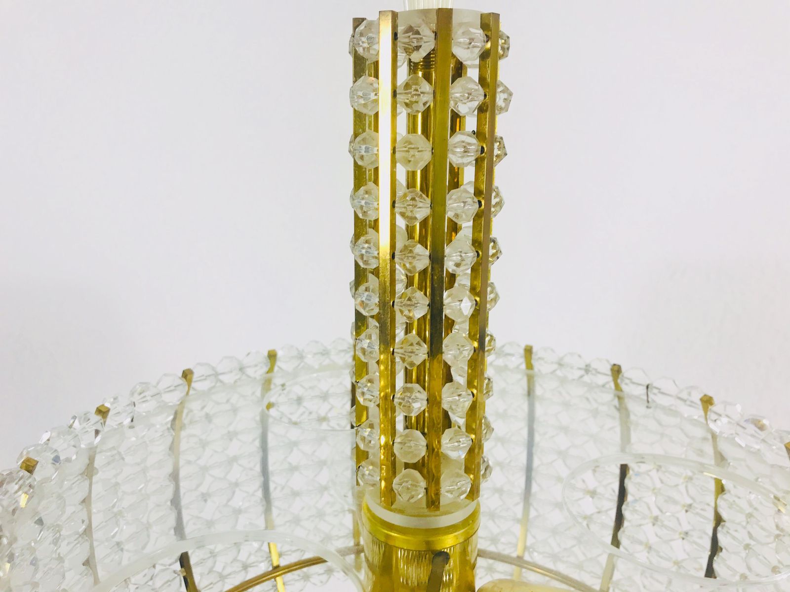 Midcentury Brass Chandelier By Emil Stejnar For Rupert Nikoll 1960s photo buy