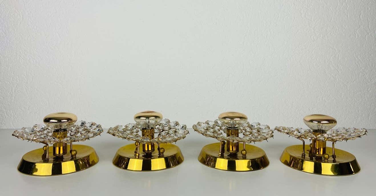 photo for sale Pair Of Crystal Glass Sconces By Palwa, Germany, 1960s
