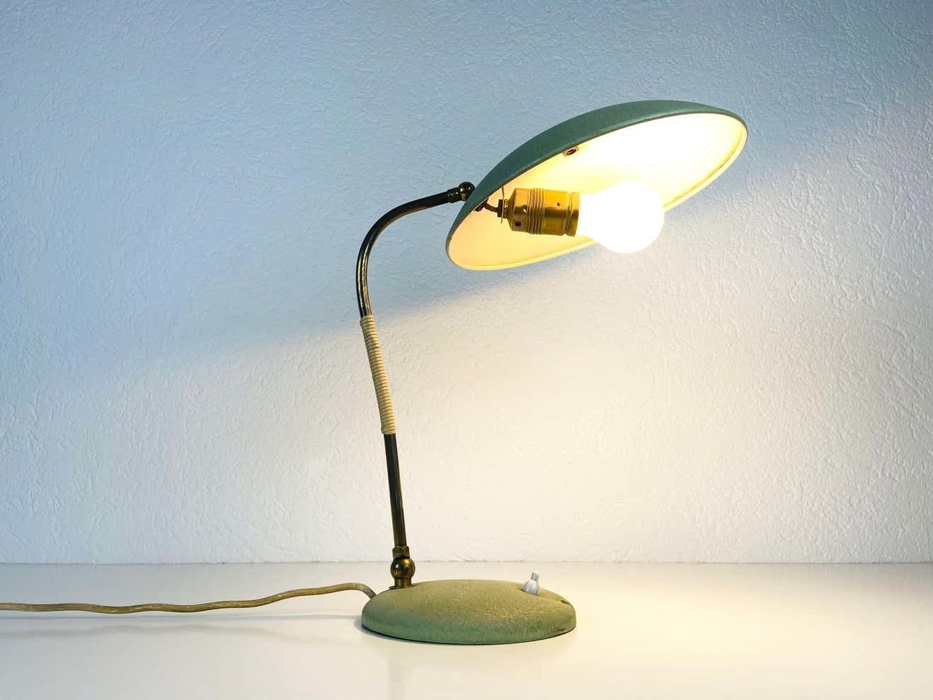 photo buy Green Italian Table Lamp In The Style Of Stilnovo, 1960s, Italy
