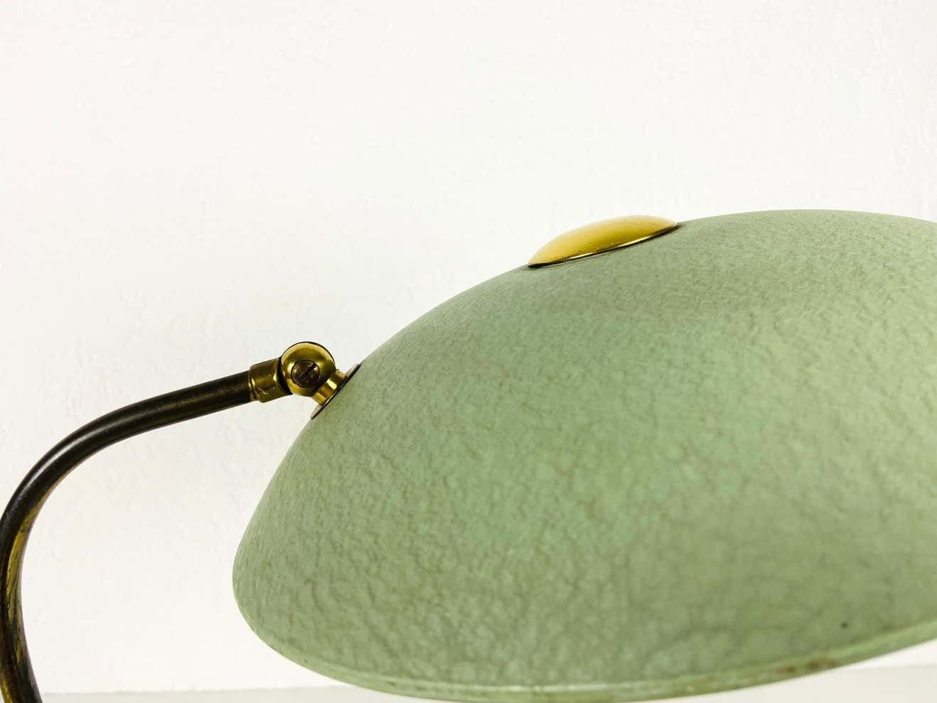 photo vintage Green Italian Table Lamp In The Style Of Stilnovo, 1960s, Italy