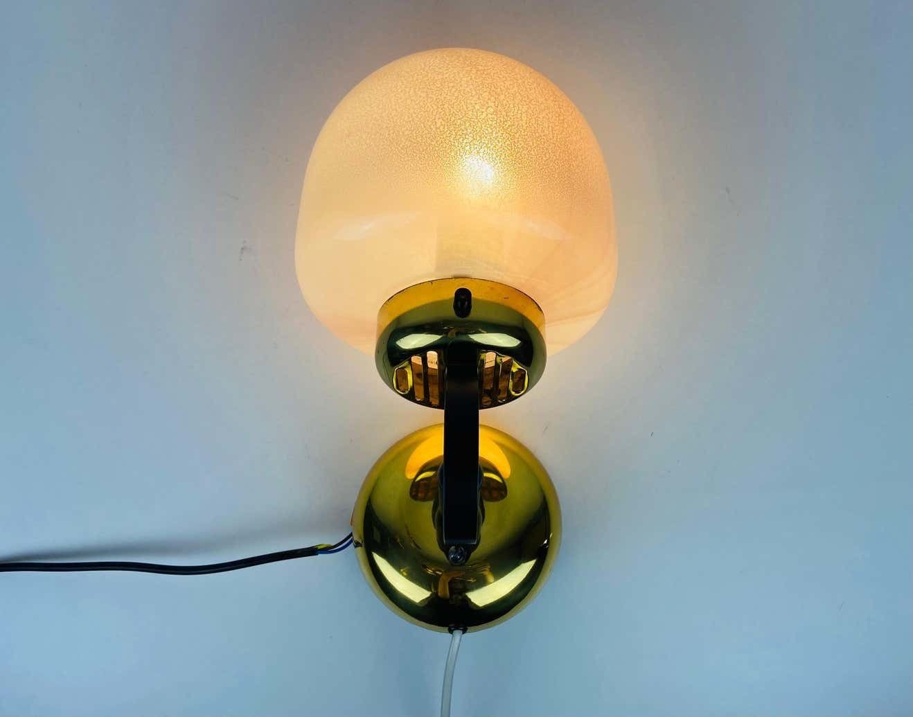 Pair Of 2 Opaque Glass Sconces By Peill & Putzler, 1970s, Germany photo vintage