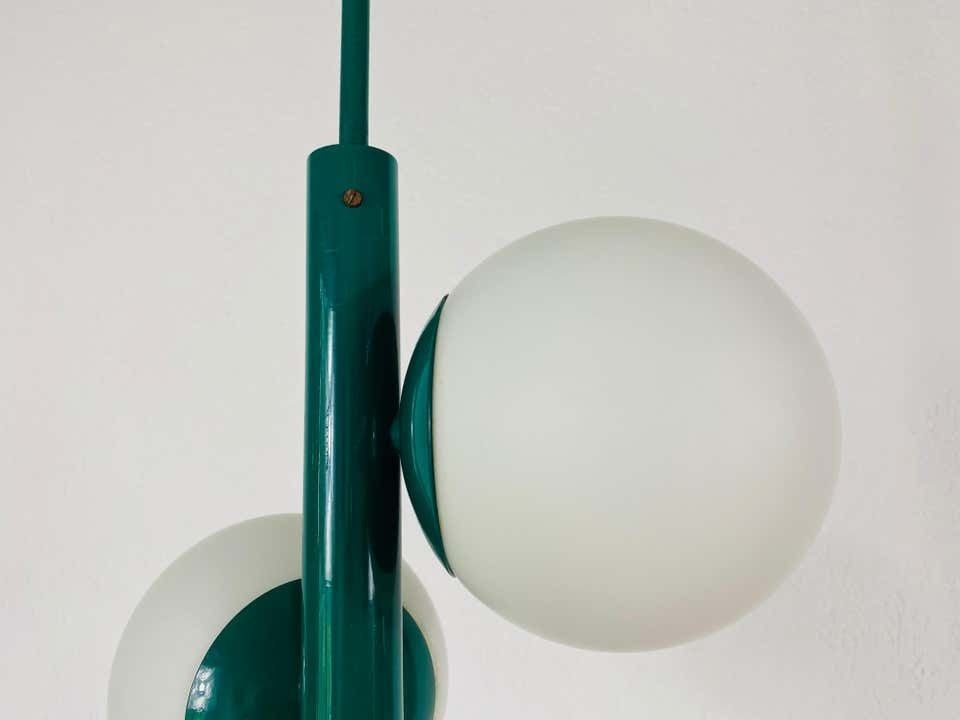 Kaiser Midcentury Green 3 Arm Space Age Chandelier, 1960s, Germany photo 1034.0
