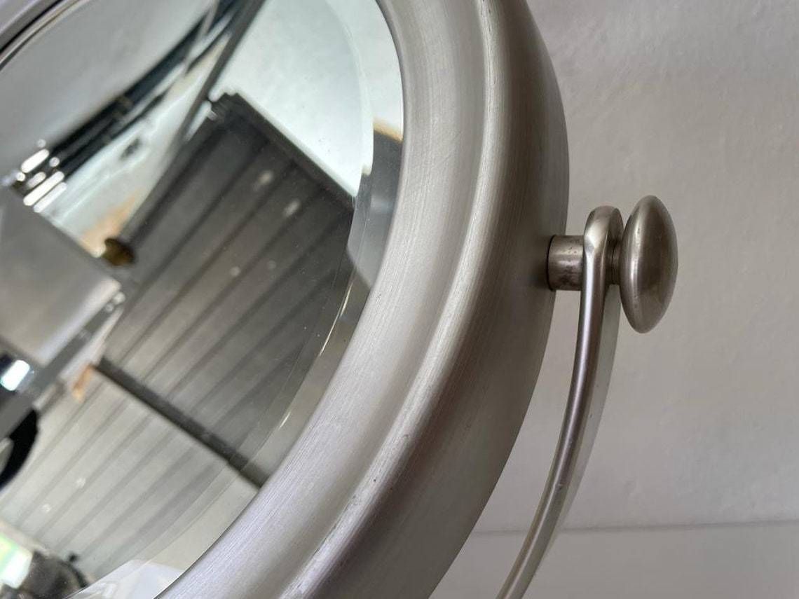 Italian Exclusive Vanity Table Mirror With Metallic Frame And Marble Mirror By Sergio Mazza, 1960s, Italy photo buy