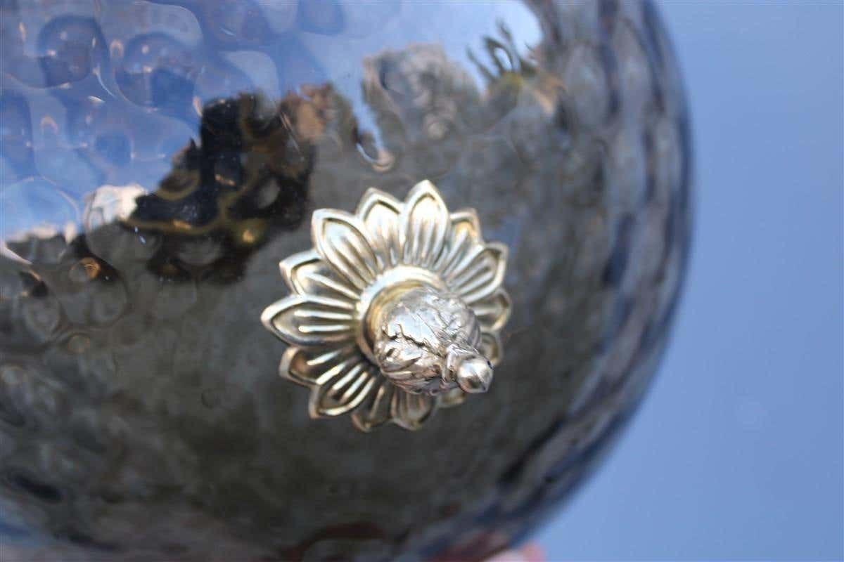 photo furniture Italian Mid Century Lantern Murano Glass Brass Parts Gold 1950s Venini Style