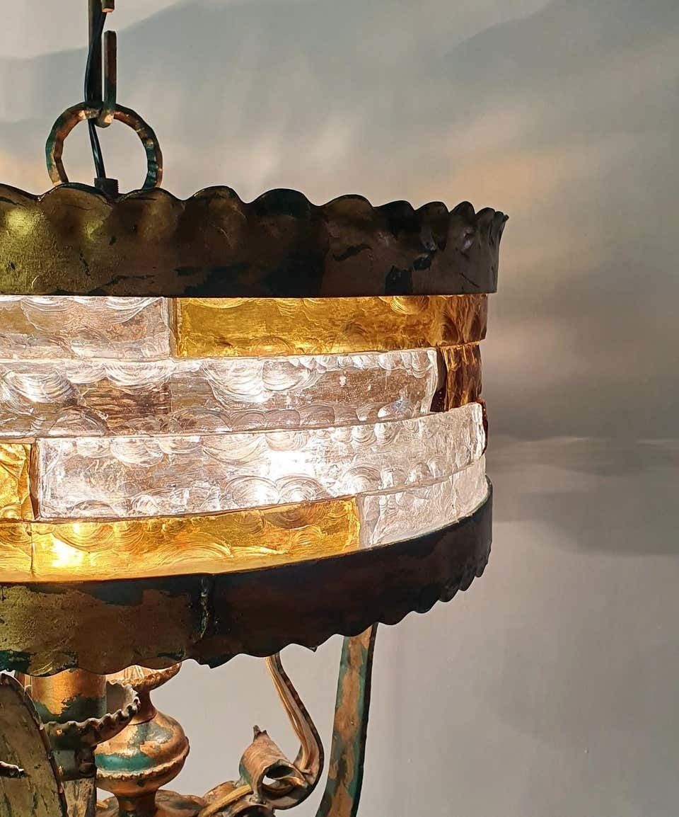 Large Brutalist Pendant Attributed To Longobard Italy photo vinterior