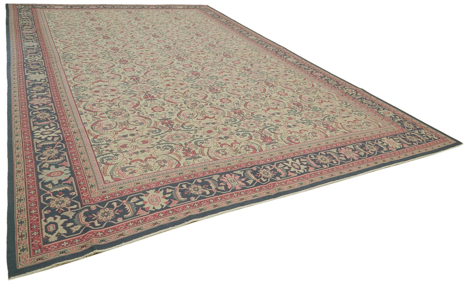 Turkish Handmade 1970s 347 Cm X 533 Cm Beige Wool Vintage Kilim Rug photo furniture
