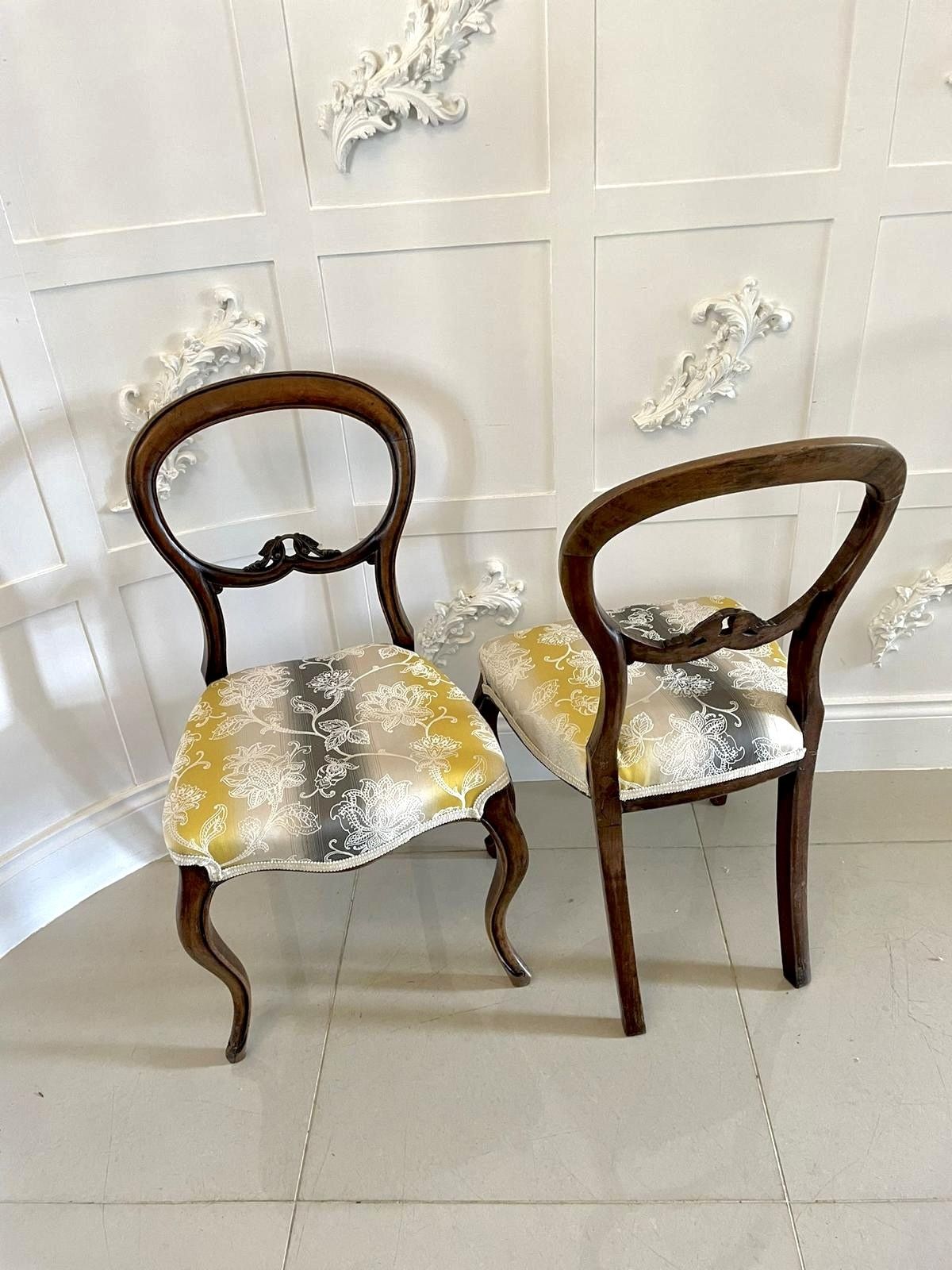 Pair Of Antique 19th Century Walnut Side Chairs photo buy