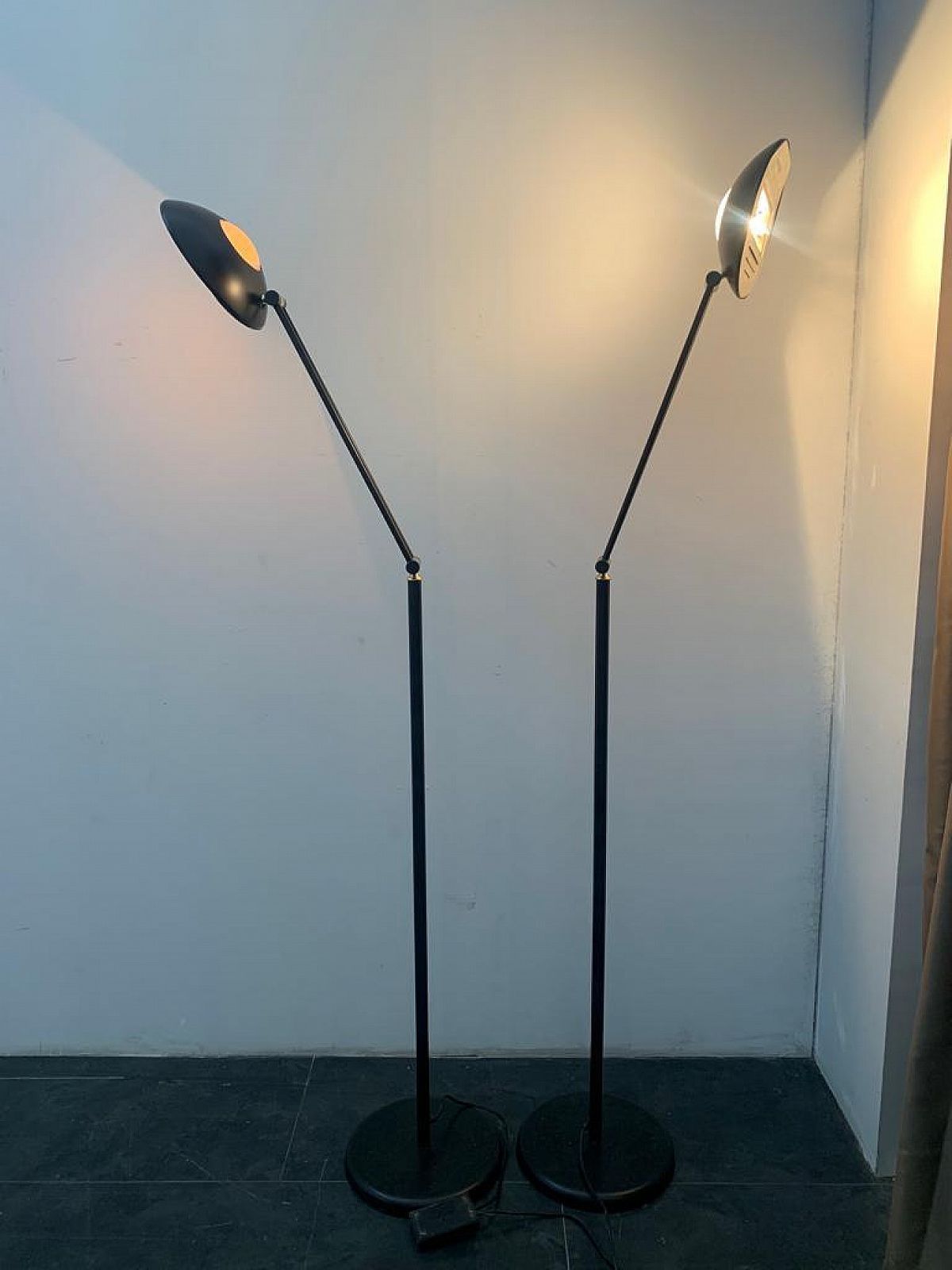 photo for sale Metal Floor Lamp With Brass Details, 1960s