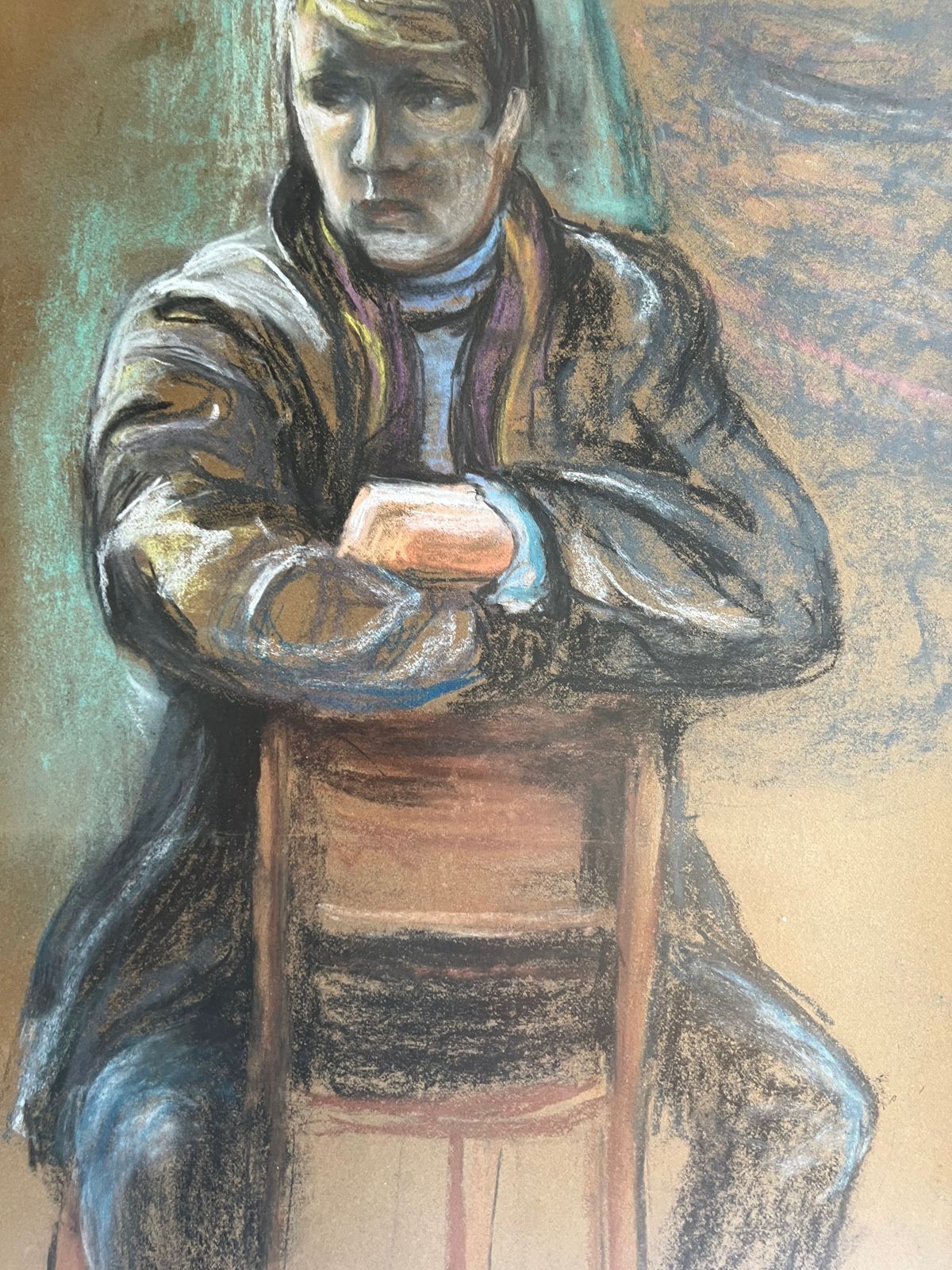 A Gilt Framed Pastel Portrait Of A Young Man, Signed E. Lintott photo Art