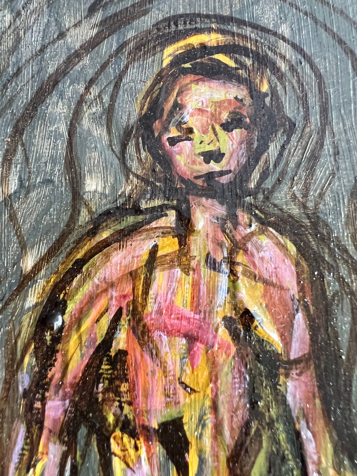 An Early Surrealist Oil On Canvas Depicting A Figure, Initialed P.W photo 180.0