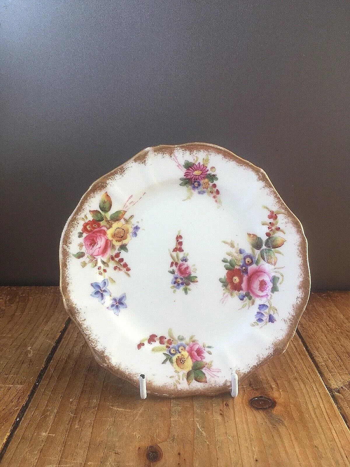 photo for sale Antique Hammersley Dresden Sprays Floral Cabinet Tea Trio Cup Saucer Side Plate