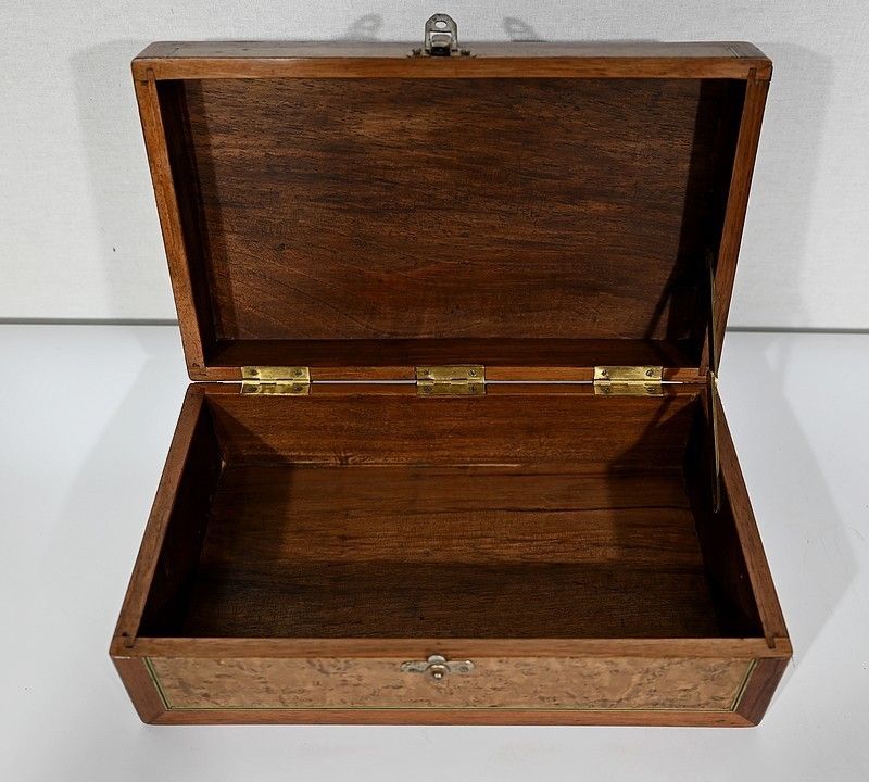 854.9 Box In Marquetry Of Various Woods   Early 20th Century photo