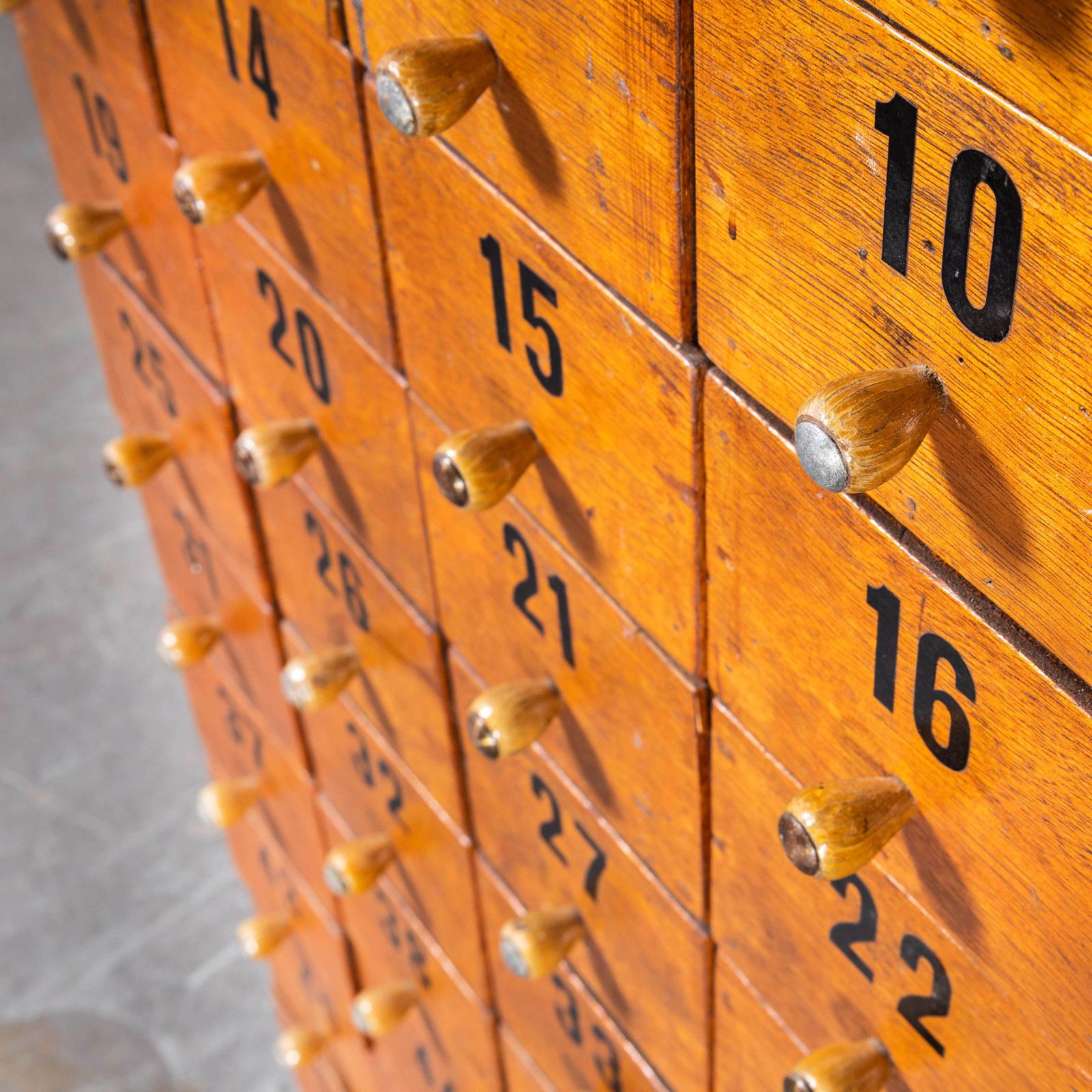 1960’s Belgian Workshop Bank Of Drawers – Sixty Drawers photo Furniture