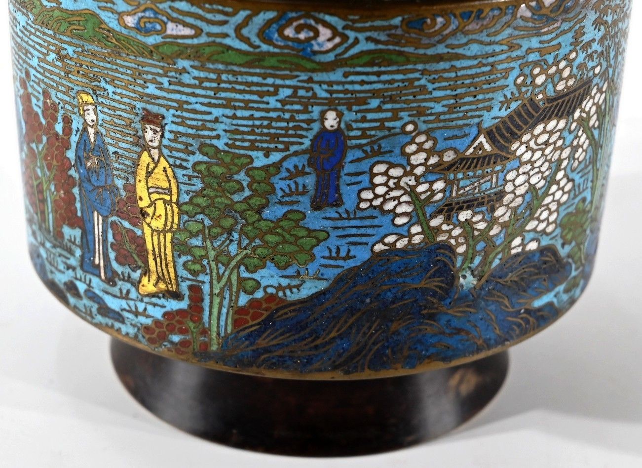 Pair Of Cloisonné Enamel Vases, Japan   2nd Part 19th photo buy