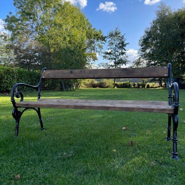 A 1900's German Cast Iron Ended Bench photo furniture