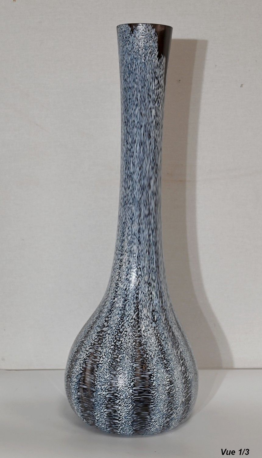 Marbled Glass Vase, After The Cristallerie Clichy – 1930 photo Home Decor