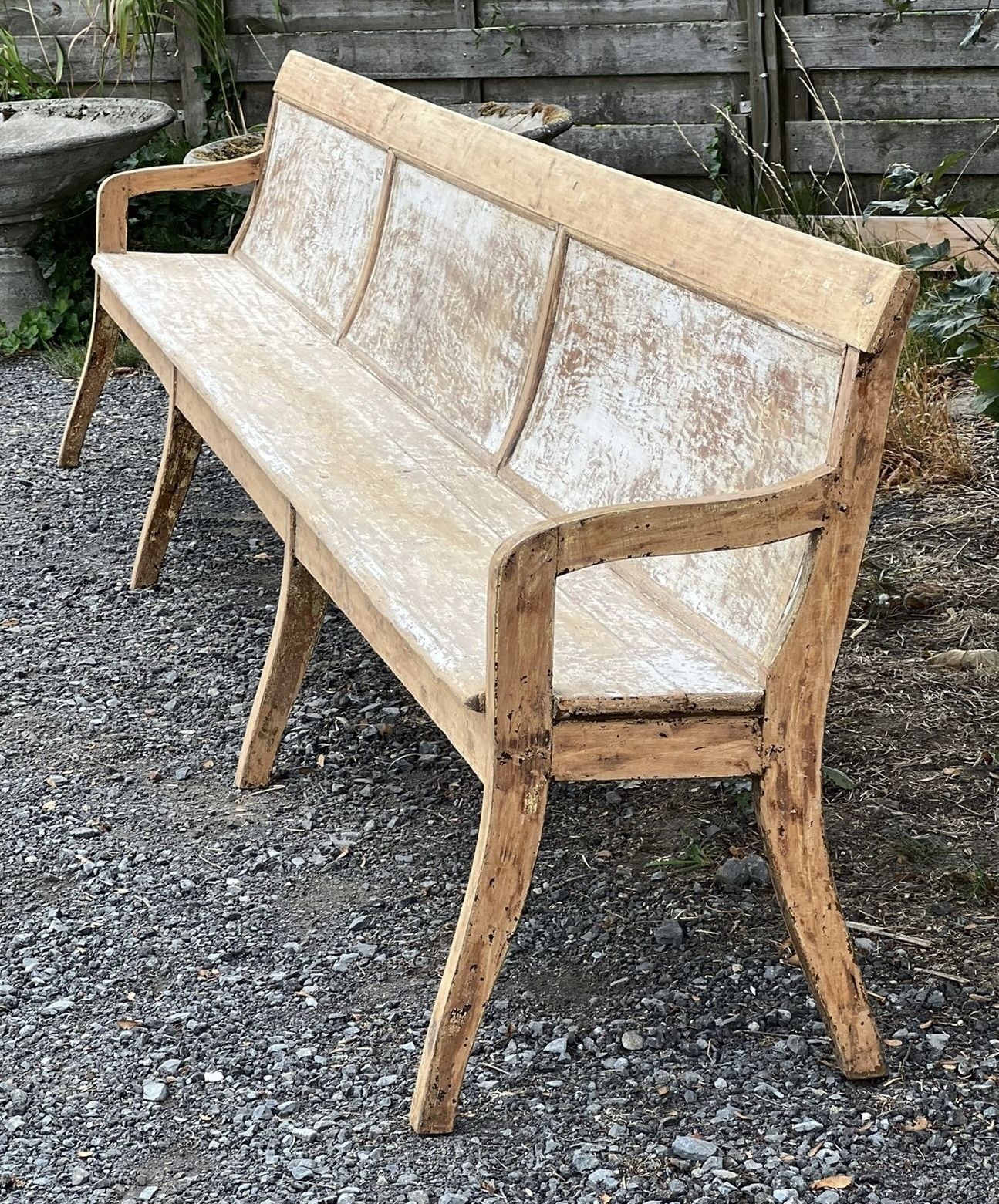 Very Long French Dining Bench, 1800s photo vintage