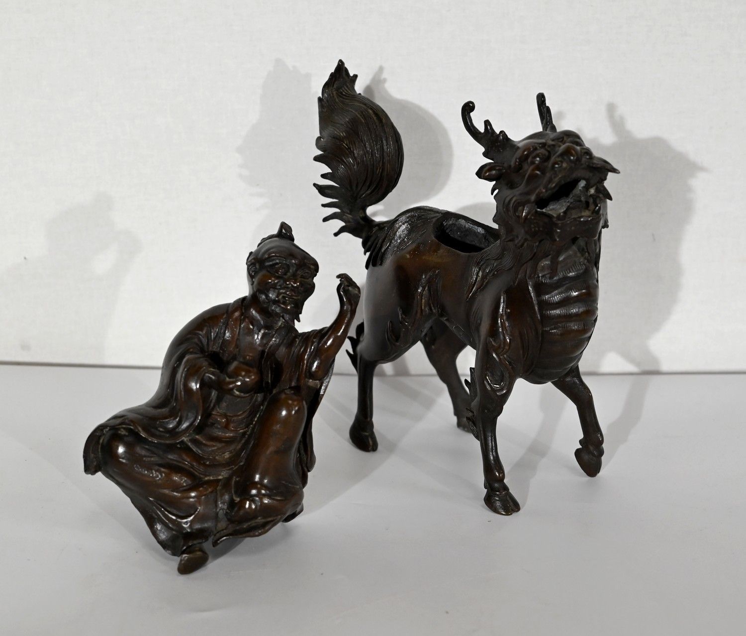 photo for sale Bronze Chinese Character And Fao Dog, Asian Style   Early 20th Century