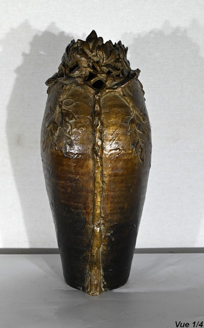 Glazed Ceramic Vase, Signed “Korina”, Art Nouveau – 1900 photo 746.75
