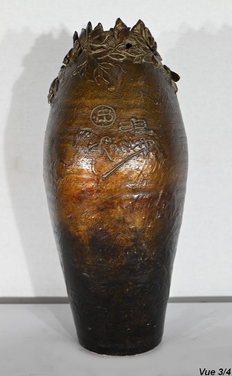 photo vinterior Glazed Ceramic Vase, Signed “Korina”, Art Nouveau – 1900