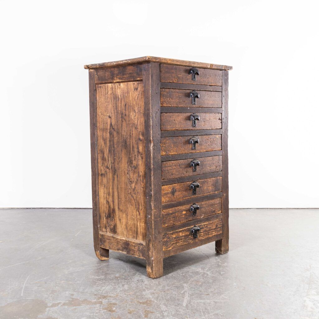 1940’s French Estate Bank Of Drawers – Eight Drawers photo furniture