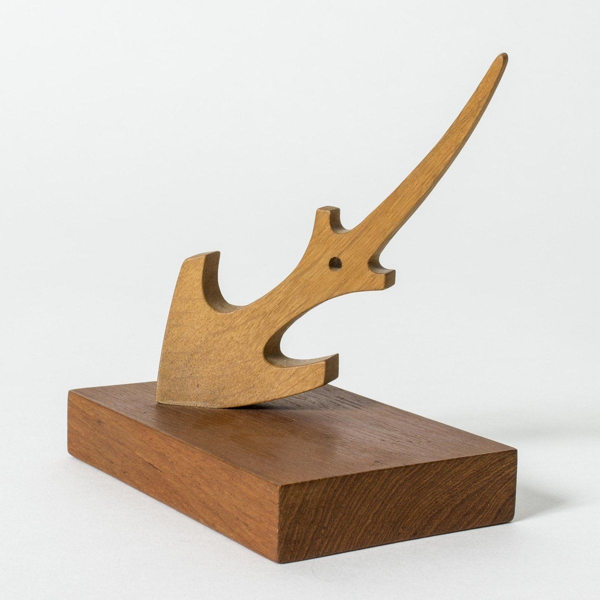 Scandinavian Modern Teak Anchor Sculpture By Johnny Mattsson, 1950s photo Art