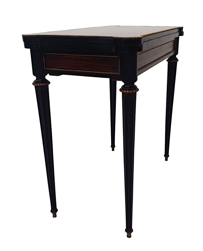 A Very Fine And Unusual 19th Century Coromandel Turn Over Leaf Card Table photo for sale
