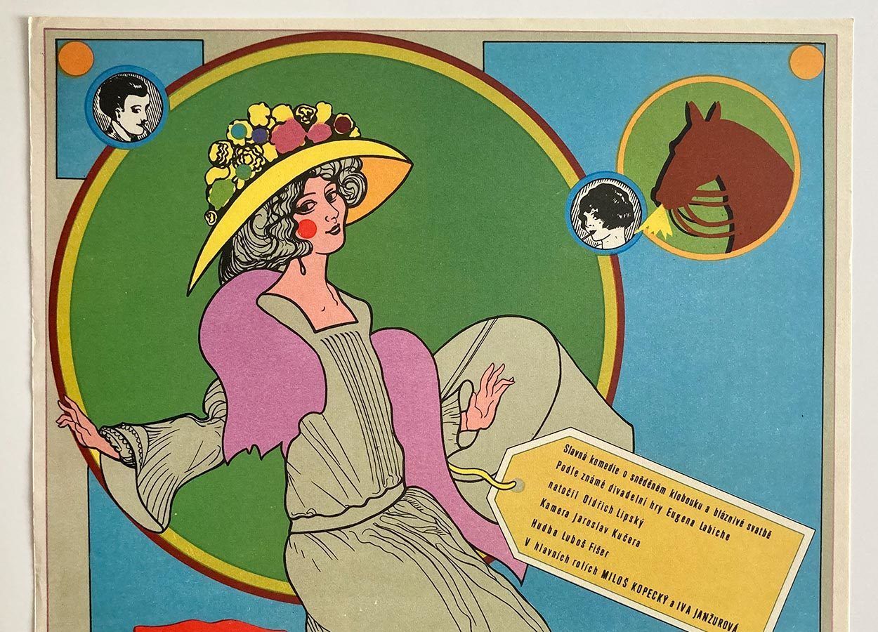Movie Poster, Straw Hat, Antonín Sládek, 1971 photo furniture
