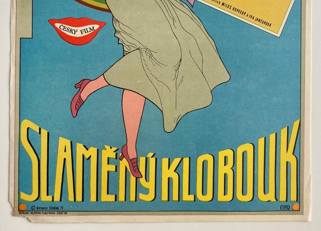 Movie Poster, Straw Hat, Antonín Sládek, 1971 photo for sale
