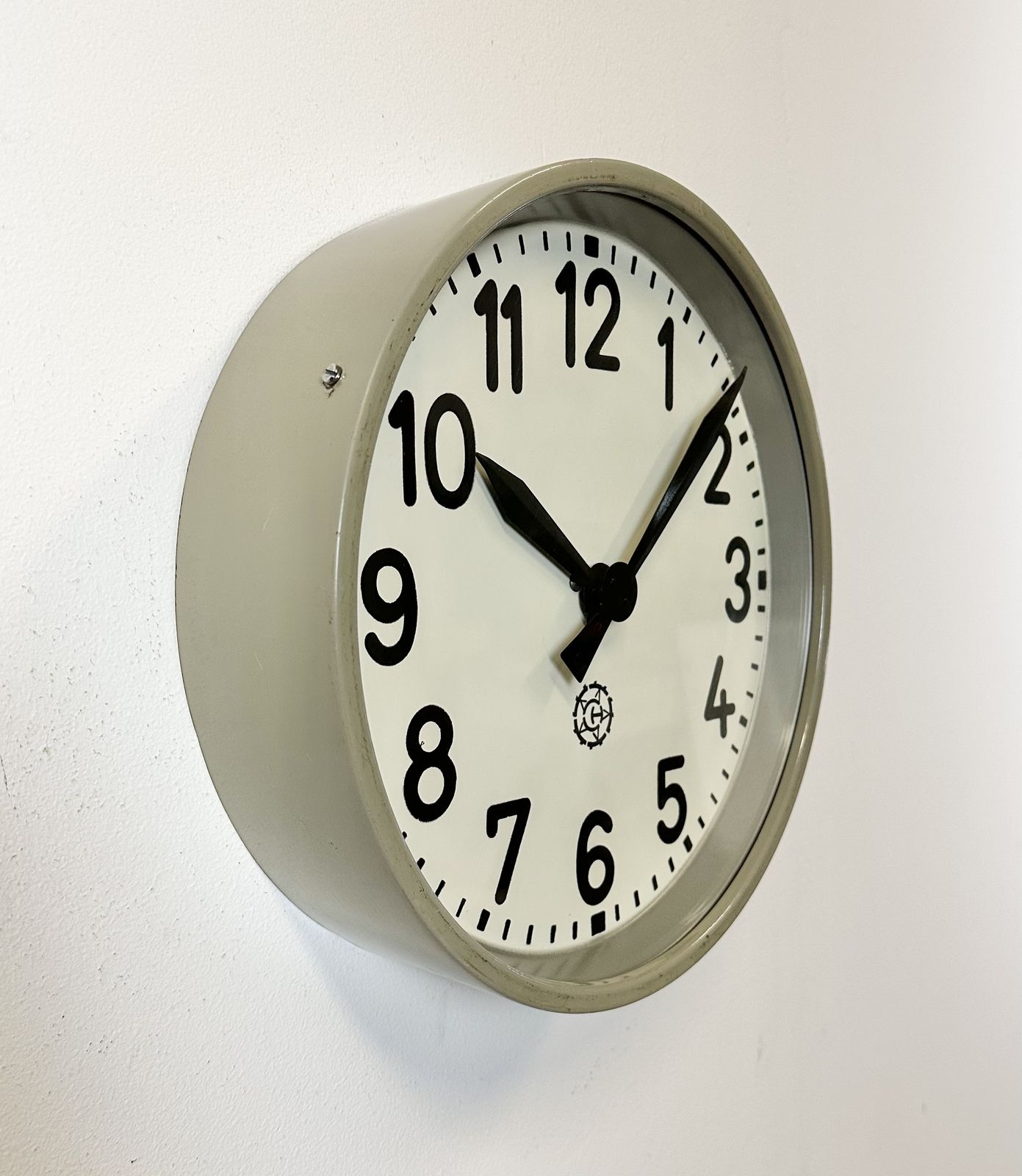 Industrial Factory Wall Clock From Chronotechna, 1950s, 2x photo Home Decor